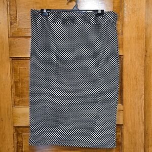 Fig and Blu Bold Black and White Pencil Skirt for Work 1X